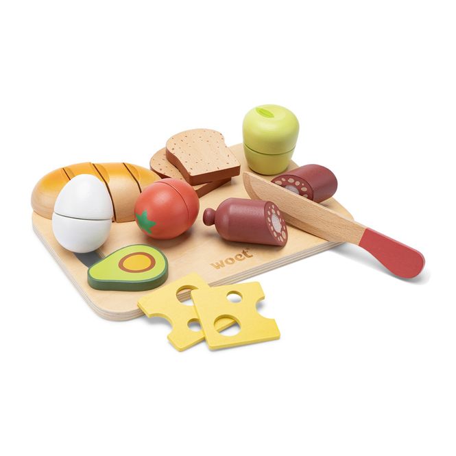 Hovedbilde New Classic Toys Skjærefjøl med Frokostmat, Lekemat i tre