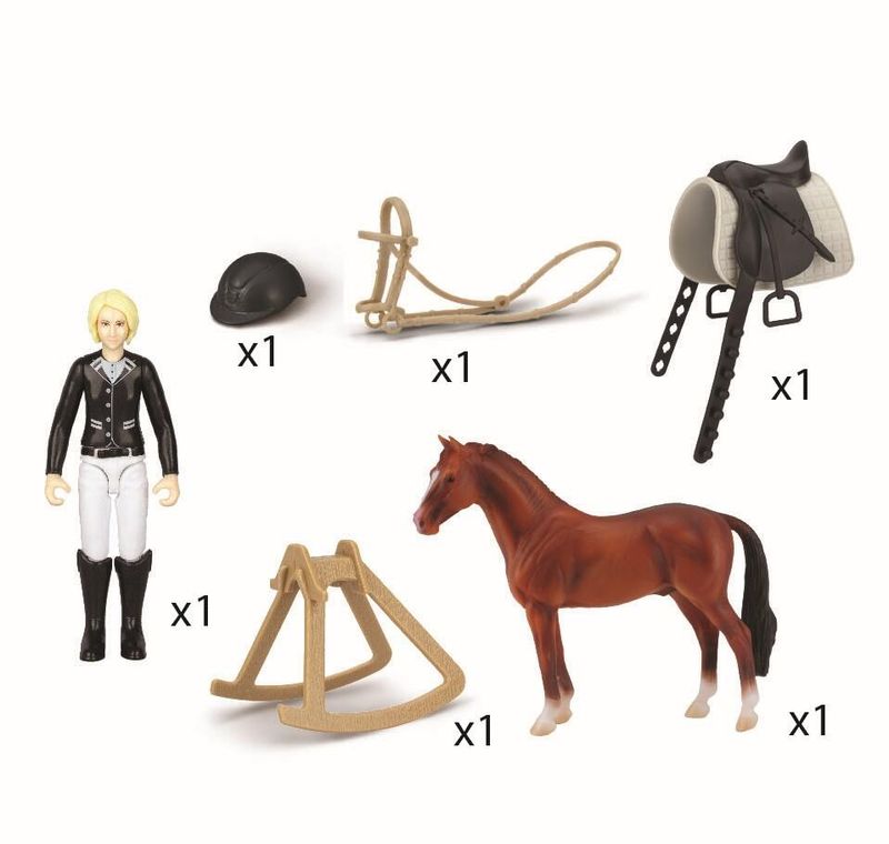 CollectA Komplett Lekesett med Hest og Rytter