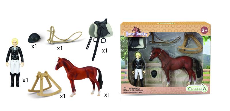 CollectA Komplett Lekesett med Hest og Rytter
